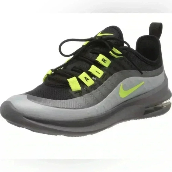 NIKE AIR MAX AXIS GS BLACK / GREEN GREY KIDS RUNNING SHOES NEW - Picture 3 of 12
